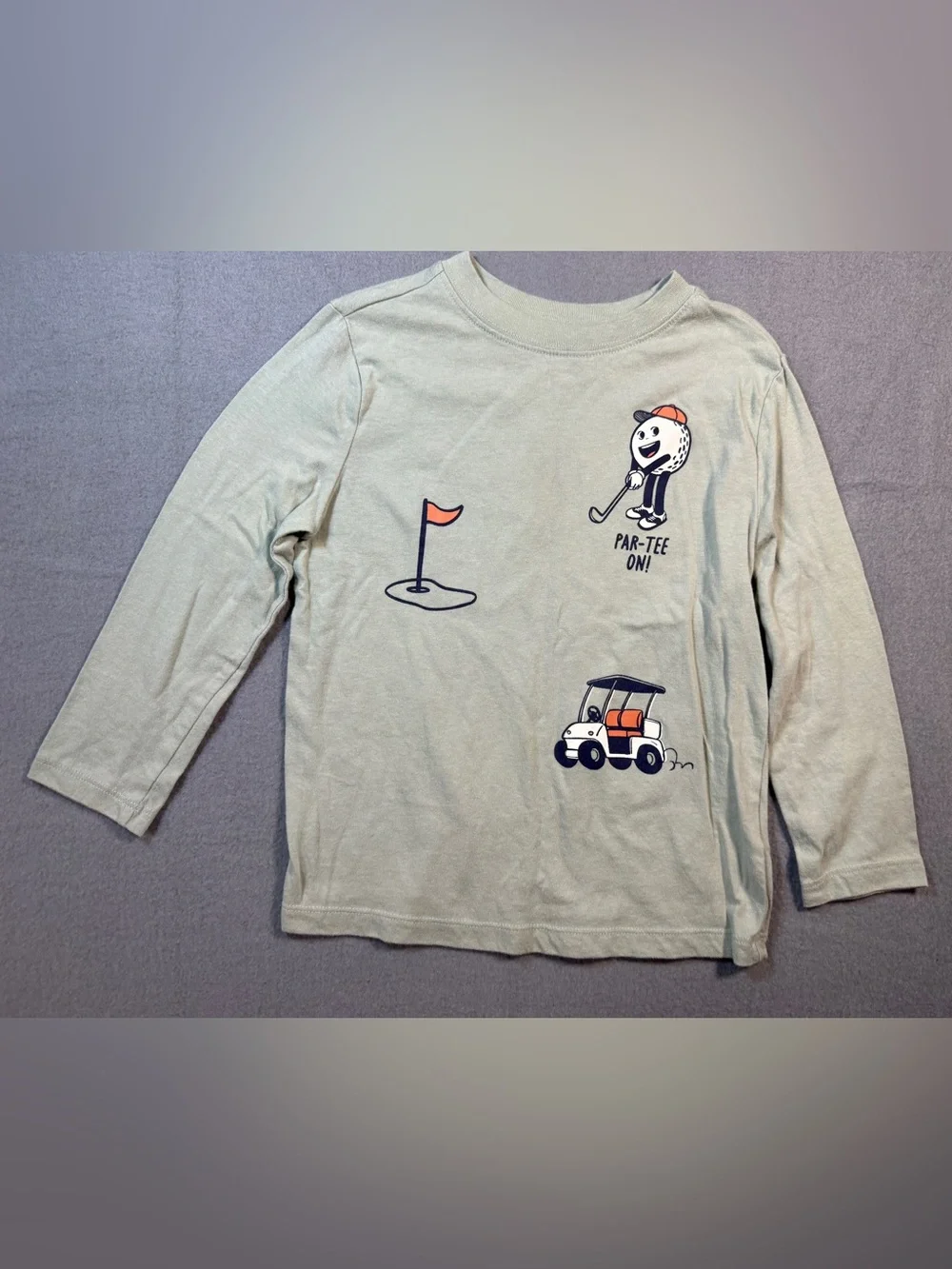 Carter's Light Sage Long-Sleeve Golf Graphic Tee